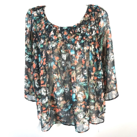Jessica Simpson Tops - Jessica Simpson floral peasant blouse